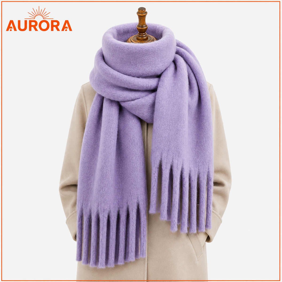 BUFANDA LANA MODERNA AURORA BEIGE