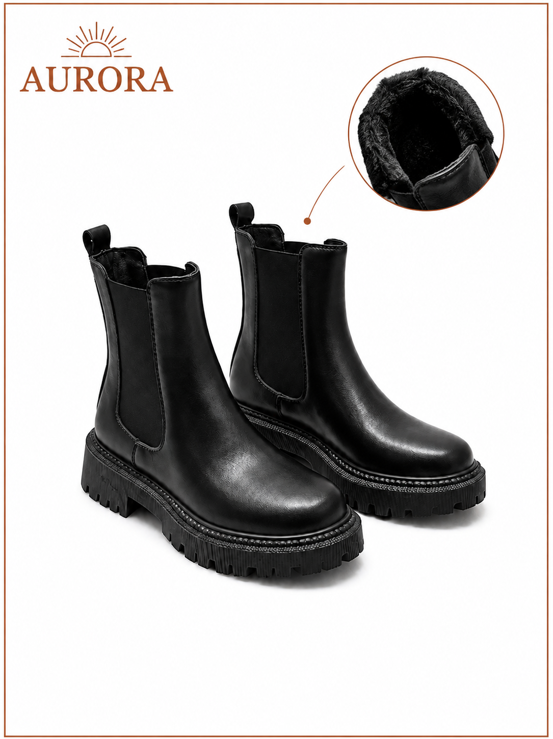 BOTAS CHELSEA IMPERMEABLES PARA INVIERNO CON CHIPORRO