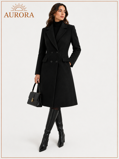 ABRIGO VICTORIA ELEGANCE AURORA CLÁSICO NEGRO