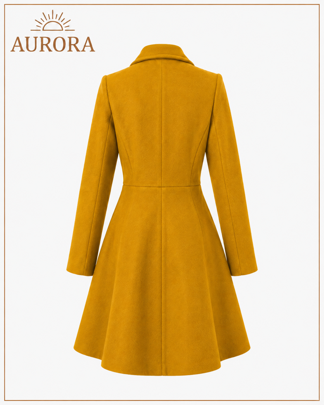 CHALECO ABRIGO DE LANA ELEGANTE AURORA AMARILLO