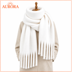 BUFANDA LANA MODERNA AURORA BLANCO