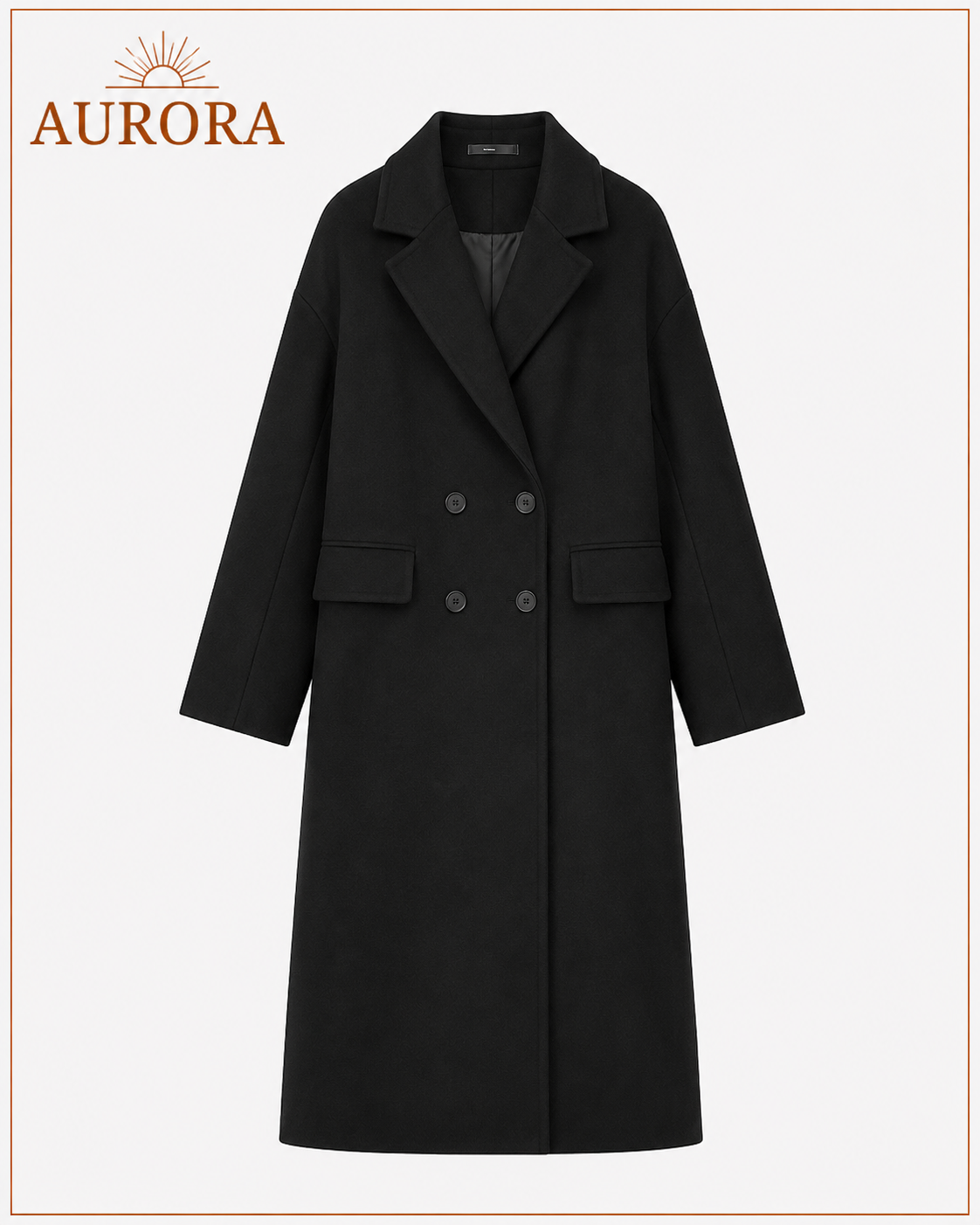 ABRIGO VICTORIA ELEGANCE AURORA CLÁSICO NEGRO