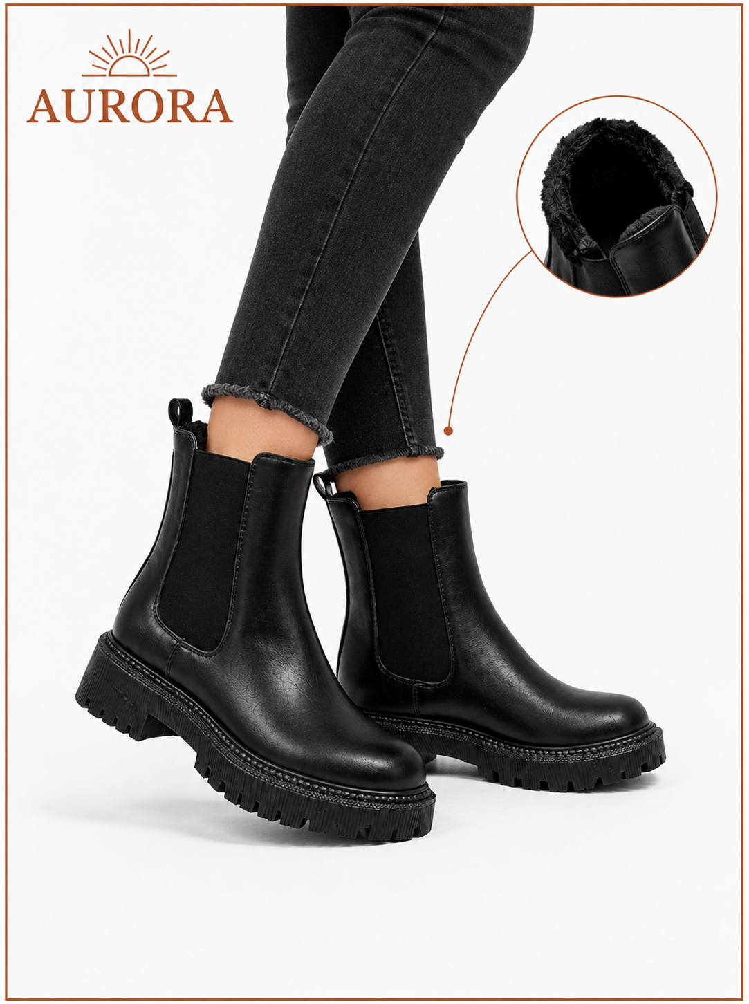 BOTAS CHELSEA IMPERMEABLES PARA INVIERNO CON CHIPORRO