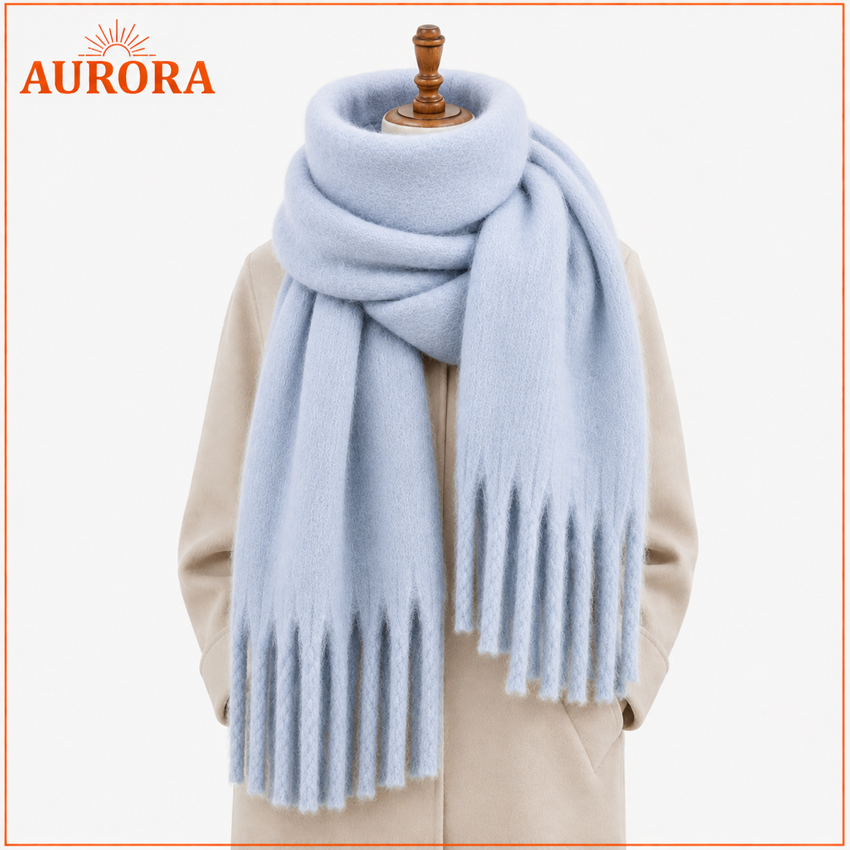 BUFANDA LANA MODERNA AURORA BEIGE