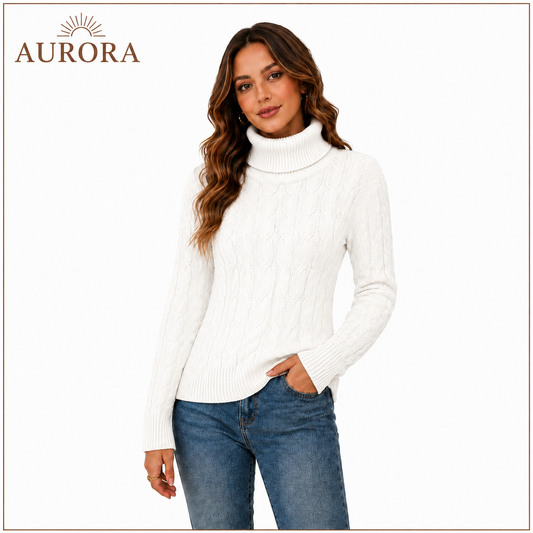SUETER INVIERNO AURORA LANA BLANCO