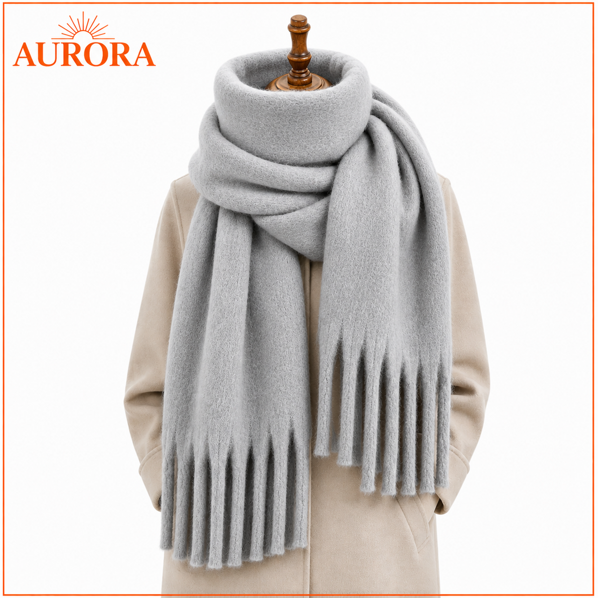 BUFANDA LANA MODERNA AURORA BEIGE