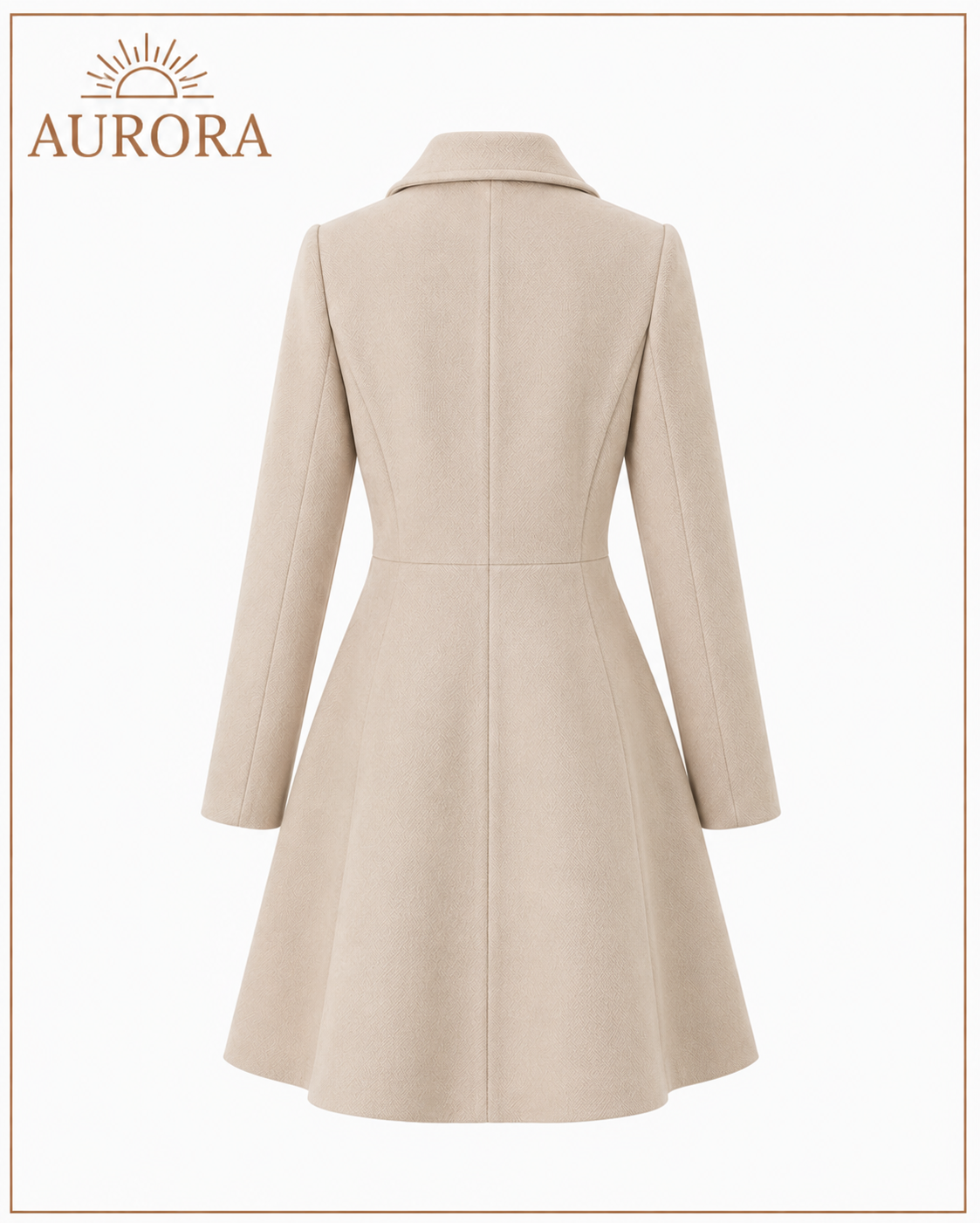 CHALECO ABRIGO DE LANA ELEGANTE AURORA BEIGE