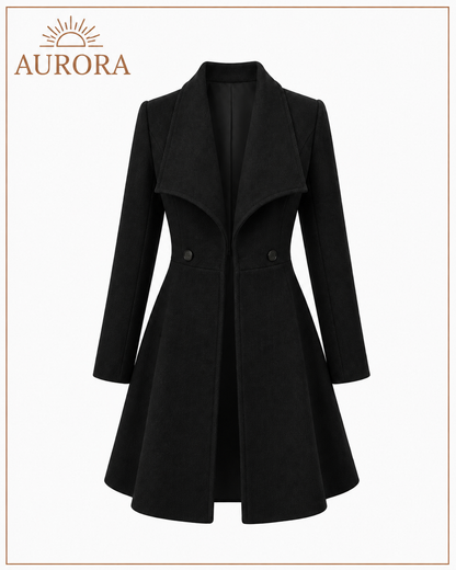 CHALECO ABRIGO DE LANA ELEGANTE AURORA BEIGE