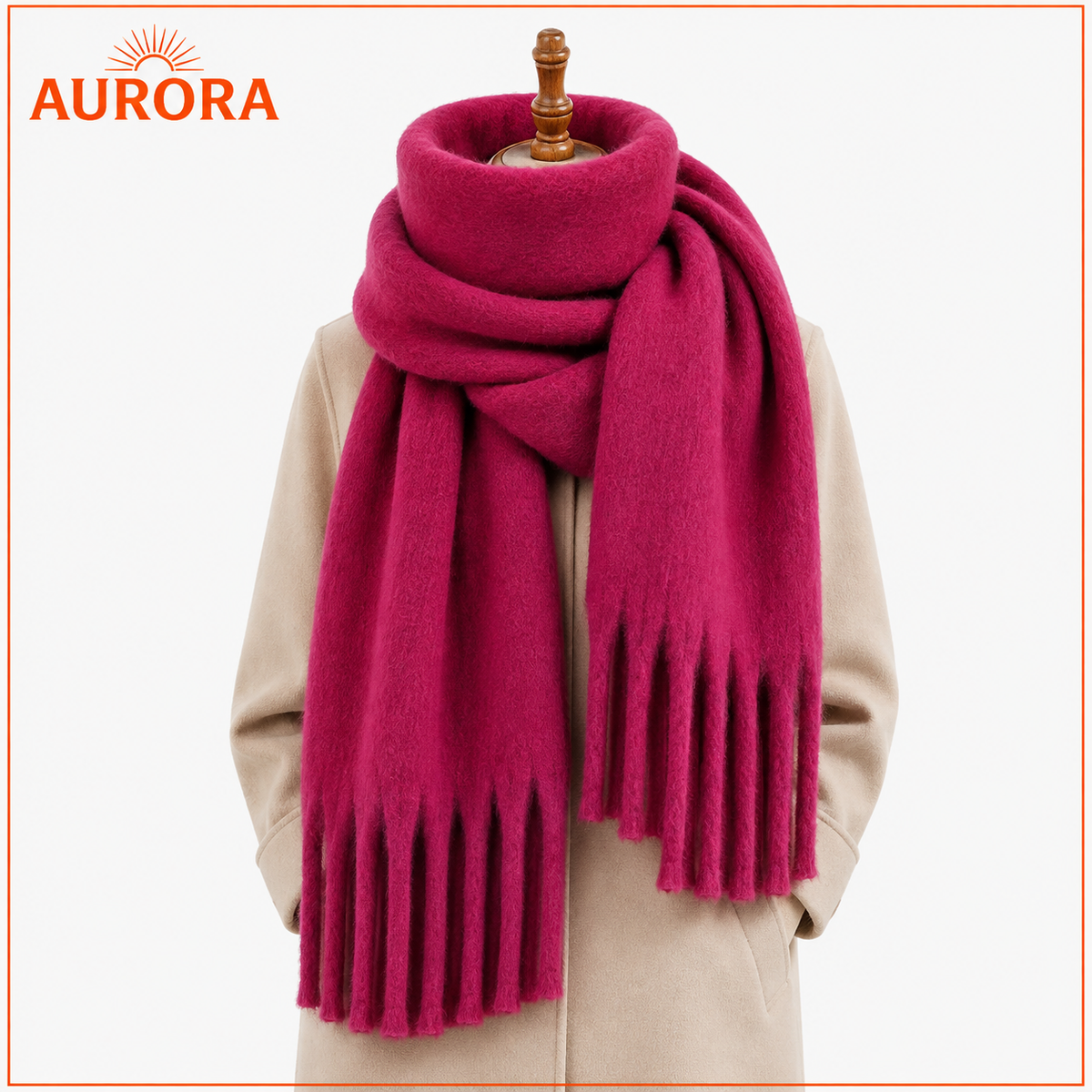 BUFANDA LANA MODERNA AURORA BEIGE