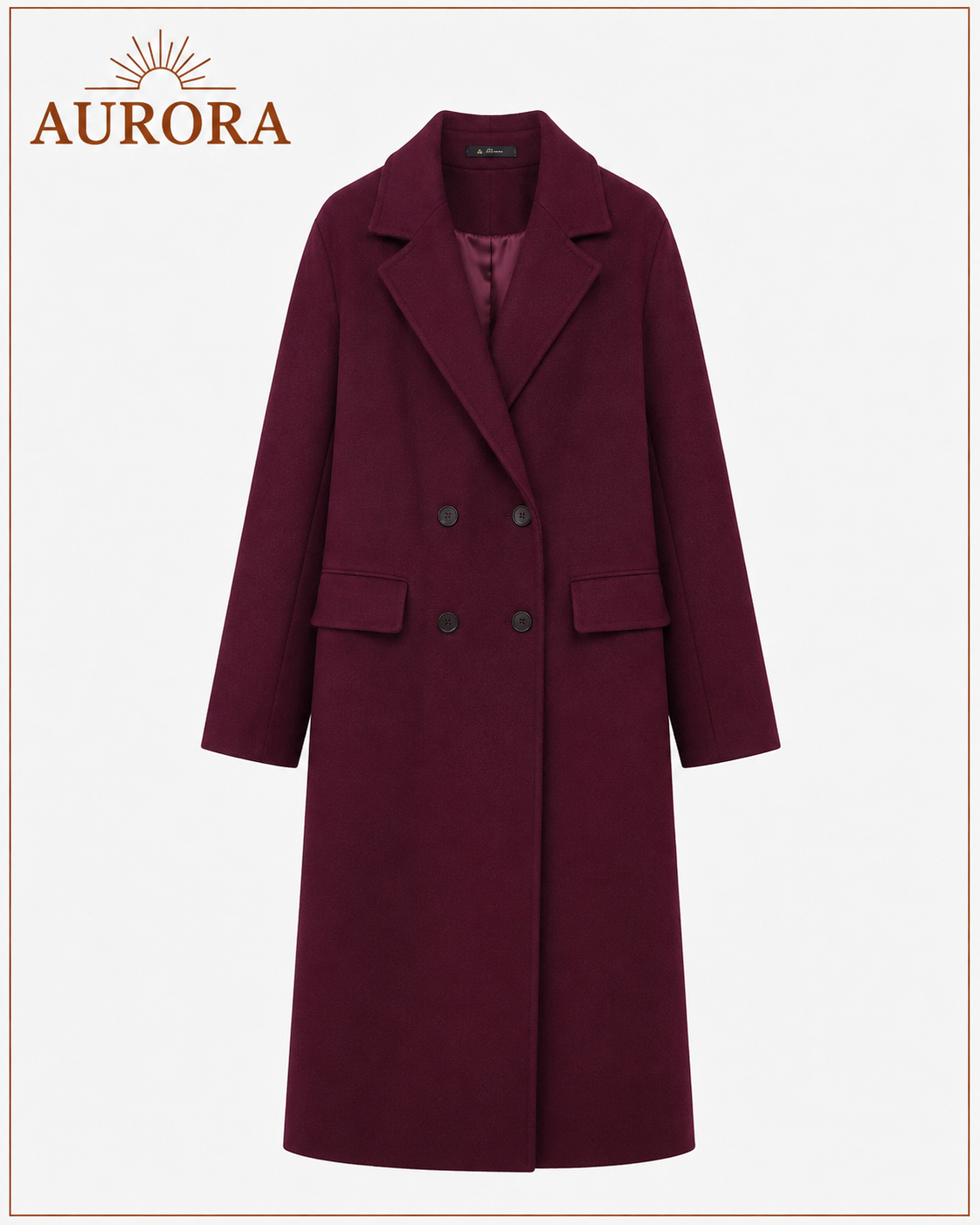 ABRIGO VICTORIA ELEGANCE AURORA CLÁSICO BURDEO