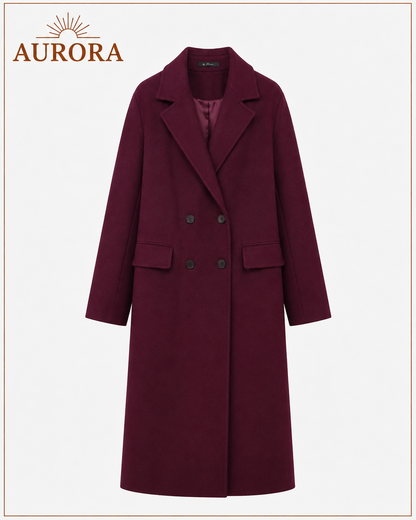 ABRIGO VICTORIA ELEGANCE AURORA CLÁSICO BURDEO