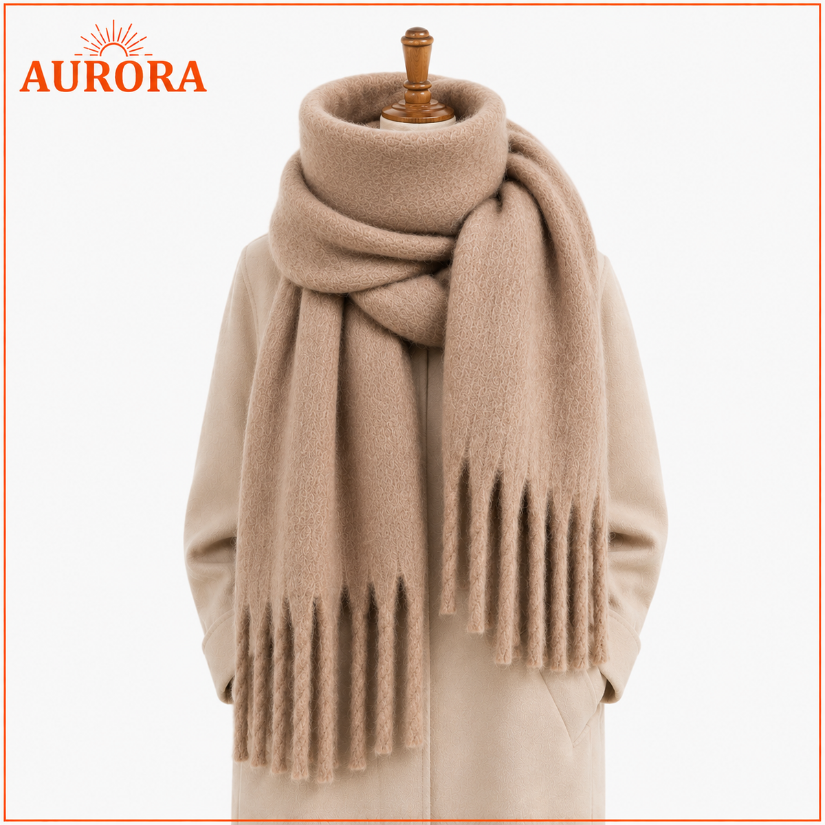 BUFANDA LANA MODERNA AURORA BEIGE