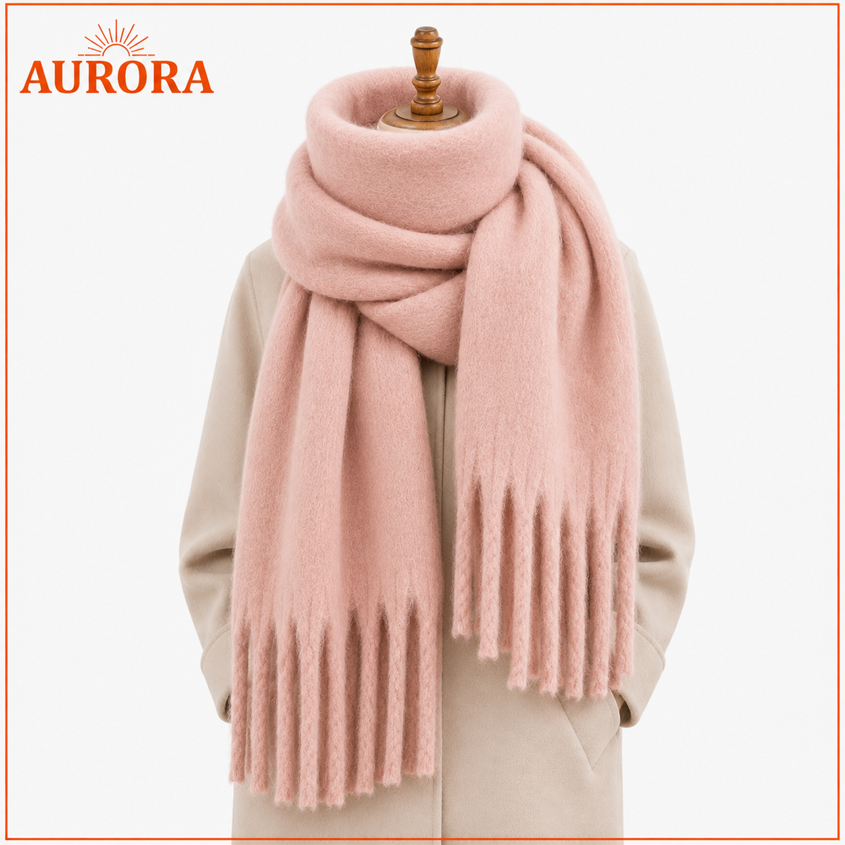 BUFANDA LANA MODERNA AURORA BEIGE